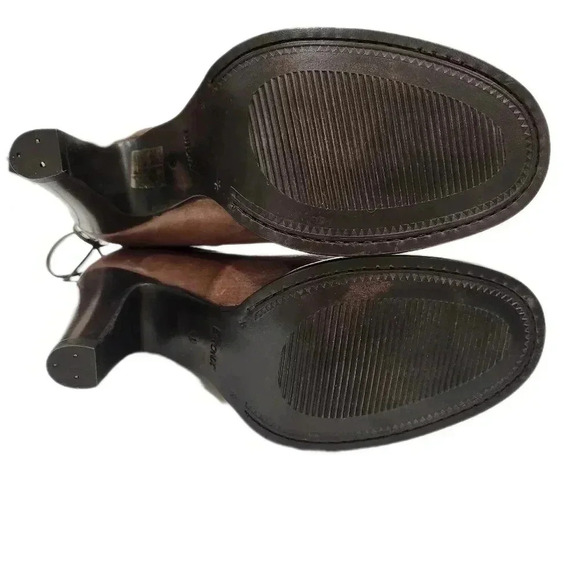 LEATHER BRONX VINTAGE Boho Distressed Ankle Boots, Brown, Euro 41 US Women's 8.5 - Picture 5 of 6